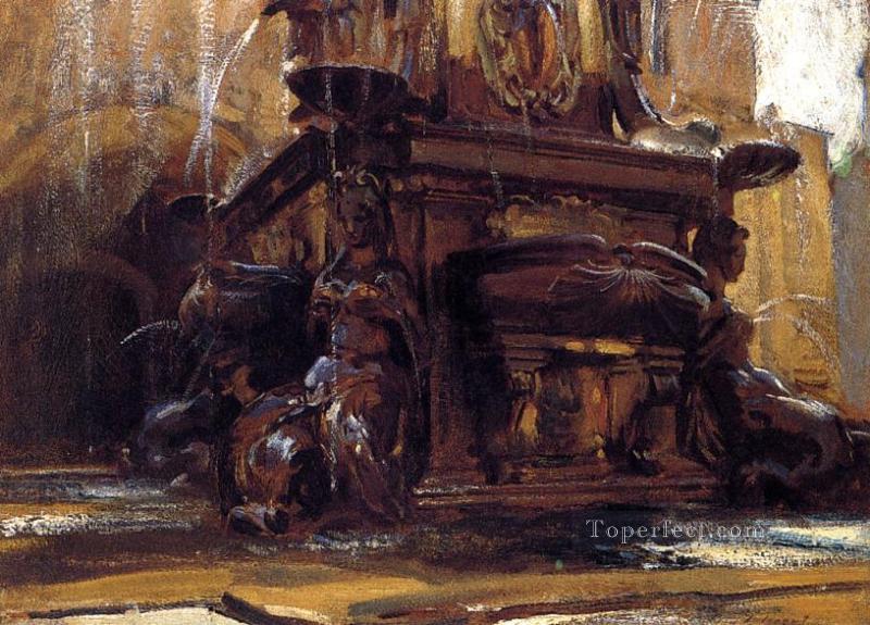 Fountain at Bologna John Singer Sargent Oil Paintings
